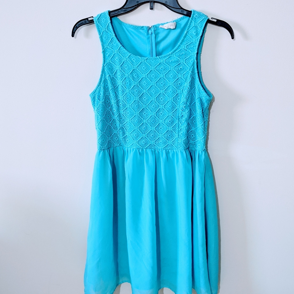 Altar'd State Medium Aqua Sleeveless Dress